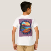 漫画カラフル少年Tシャツ Tシャツ (裏面フル)