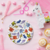 漫画カラフル海洋生物パーティー ペーパープレート (パーティー)