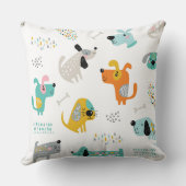 漫画カラフル犬装飾用クッション クッション (裏面)