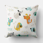 漫画カラフル犬装飾用クッション クッション (正面)