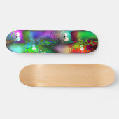 漫画カラフル猫 スケートボード (横)