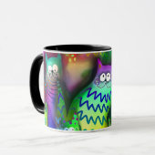 漫画カラフル猫 マグカップ (正面左)