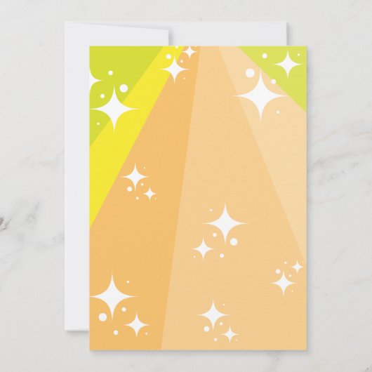 漫画カラフル風船が誕生日パーティーに輝く 招待状 (裏面)