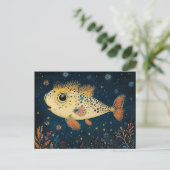 漫画カラフル魚 ポストカード (スタンド正面)