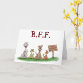 漫画カード: 永久に親友 カード (黄色い花)