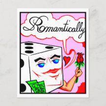 漫画カード#2084ラッキーサイコロアートプリント