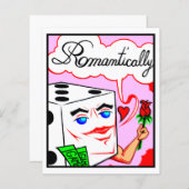 漫画カード#2084ラッキーサイコロアートプリント (正面/裏面)