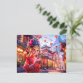 漫画ガールとスモールハンドドラゴンファンタジー シーズンポストカード (スタンド正面)