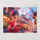 漫画ガールとスモールハンドドラゴンファンタジー シーズンポストカード (正面)