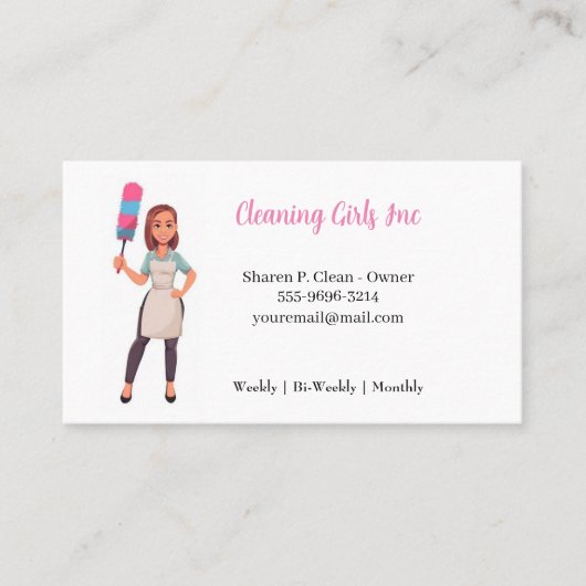 漫画ガールハウス清掃サービスの名刺 名刺 (正面)