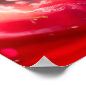 漫画ガール踊りとさくらんぼの花3月 ポスター (角)