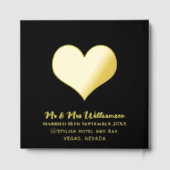 漫画キツネカップル | ラス結婚したベガス金ゴールド ゲストブック (裏面)