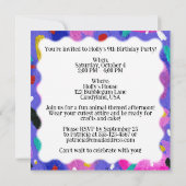 漫画キャットダンスパーティーテーマ 招待状 (裏面)