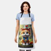 漫画キャットホーム&キッチンコレクション エプロン (着用した状態)