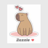 漫画キャピバラのステッカー シール (シート)