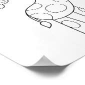 漫画キリンと蝶の着色ページ ポスター (角)