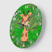 漫画キリン子供部屋の壁時計 ラージ壁時計 (傾斜)