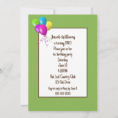 漫画キリン誕生日パーティー 招待状 (裏面)