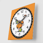 漫画ギターマン スクエア壁時計 (傾斜)