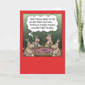 漫画クリスマスカード：トナカイのゲーム シーズンカード (正面)