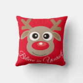 漫画クリスマストナカイ感動的キュート クッション (裏面)
