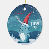 漫画クリスマスナルファルパーソナライズされたオーナメント セラミックオーナメント (左)