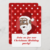 漫画クリスマスホリデーパーティープリント招待状 招待状 (正面/裏面)
