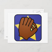 漫画クリップアートスポーツグローブ金ゴールドスター ポストカード (正面/裏面)