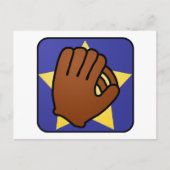 漫画クリップアートスポーツグローブ金ゴールドスター ポストカード (正面)