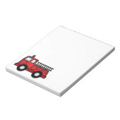 漫画クリップアートファイアトラック緊急車両トラック ノートパッド (回転)