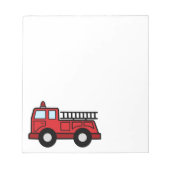 漫画クリップアートファイアトラック緊急車両トラック ノートパッド (正面)