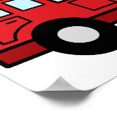 漫画クリップアートファイアトラック緊急車両トラック ポスター (角)