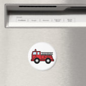 漫画クリップアートファイアトラック緊急車両トラック マグネット (インサイチュ (食洗機))