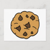 漫画クリップアート巨大チョコレートチップクッキーデザート ポストカード (正面)