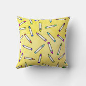 漫画クレヨン模様の装飾 クッション (裏面)