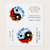 漫画クールのタトゥーのシンボル水火陰陽 名刺 (外部フラット)