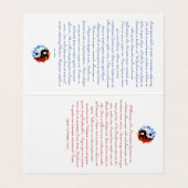 漫画クールのタトゥーのシンボル水火陰陽 名刺 (内部フラット)