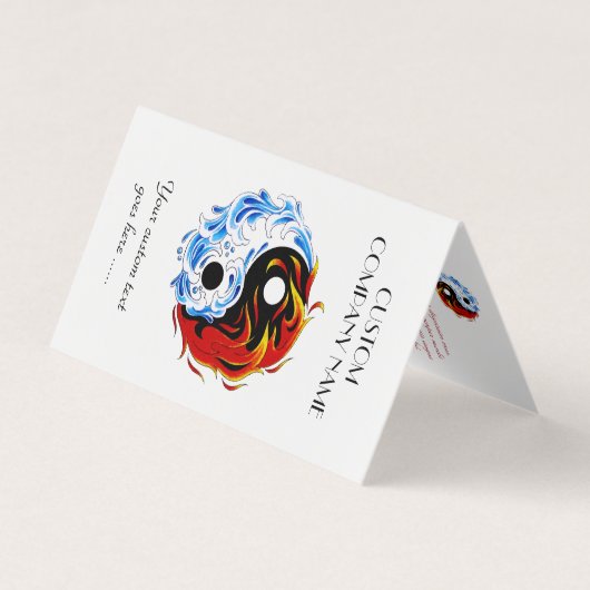 漫画クールのタトゥーのシンボル水火陰陽 名刺 (正面)