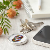 漫画クールのタトゥーの中国のスカル キーホルダー (側面)