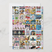 漫画クールスーパーヒーローパーティー誕生日招待状 招待状 (裏面)