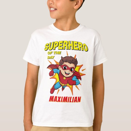 漫画クールスーパーヒーロー漫画ブックボーイズ誕生日 Tシャツ (正面)