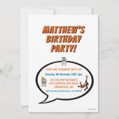 漫画クールハッピーモンキー誕生日パーティー 招待状 (裏面)