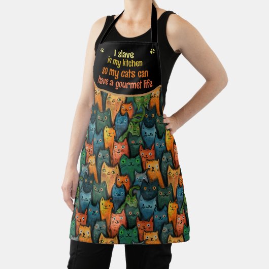 漫画クール猫用おもしろい引用文エプロン エプロン (インサイチュ)
