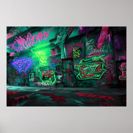 漫画グラフィティアート – アクションをカラフル起こす ポスター