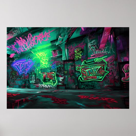 漫画グラフィティアート – アクションをカラフル起こす ポスター (正面)