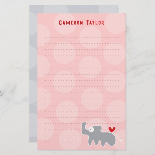 漫画グレイRhinoキッドチルドレン誕生日ありがとう 便箋 (正面/裏面)