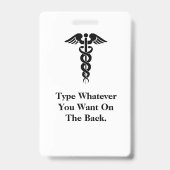 漫画グレーヘアー看護師バッジ カスタマイズしよう! バッジ (裏面)