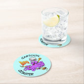 漫画コースター：かわいいBBQタココースター ラウンドペーパーコースター (インサイチュ)