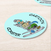 漫画コースター： HER 50誕生日コースター ラウンドペーパーコースター (アングル)