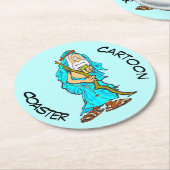 漫画コースター: HIS 50誕生日コースター ラウンドペーパーコースター (アングル)